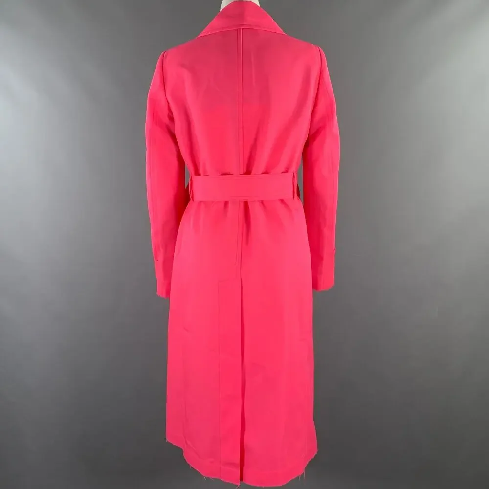 GOLDEN GOOSE Size S Pink Polyester Trench Coat - Picture 4 of 11